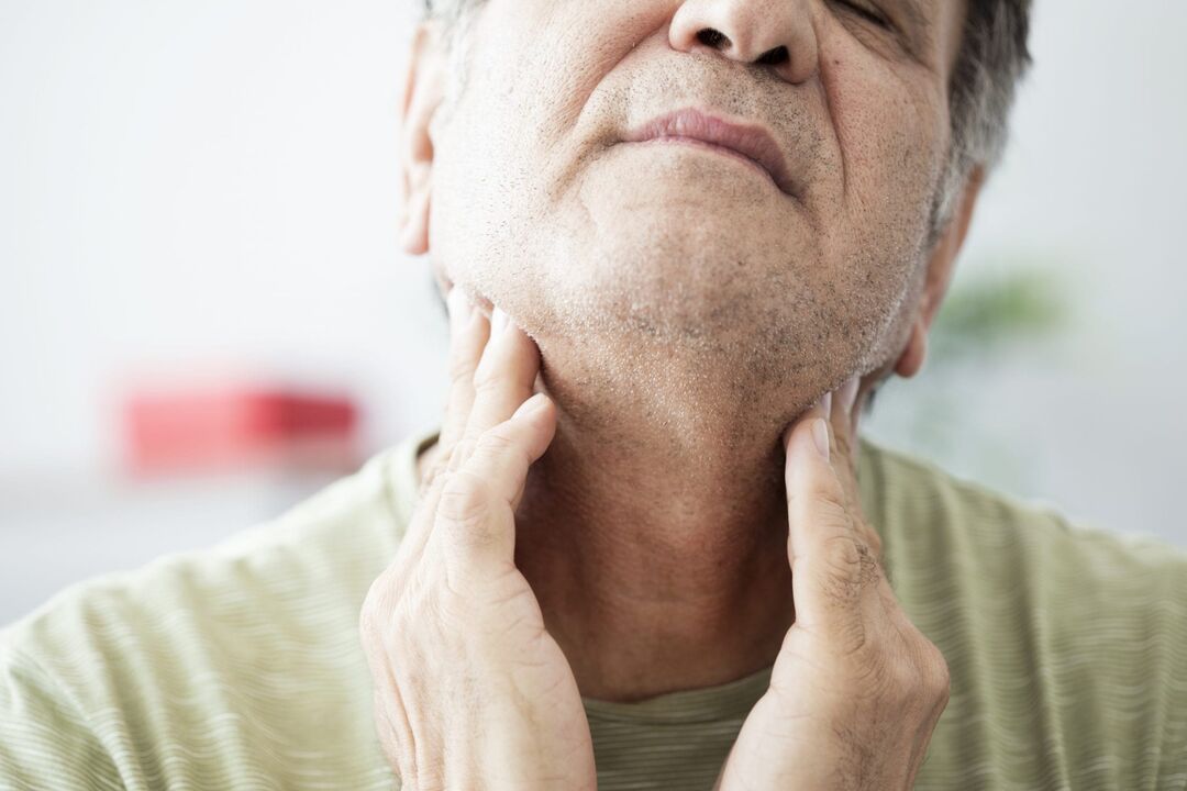 Lymph node inflammation is the cause of neck pain