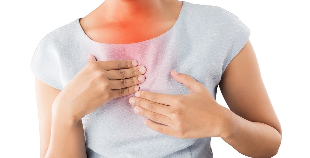 Chest pain with osteochondrosis