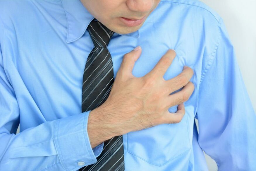 Tachycardia is one of the symptoms of thoracic osteochondrosis